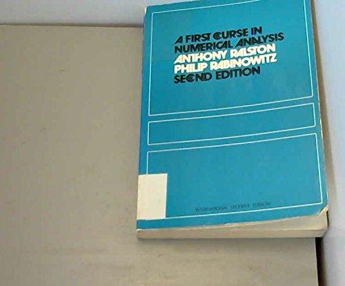 Book A First Course in Numerical Analysis (International Series in Pure & Applied Mathematics) (International series in pure and applied mathematics) free