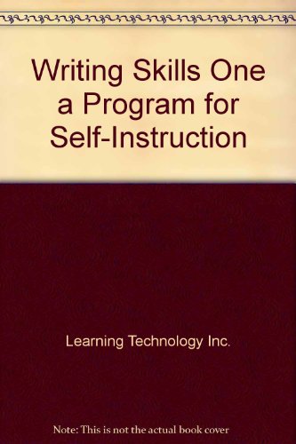 Book Writing Skills One a Program for Self-Instruction free