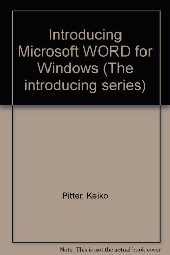 Book Introducing Microsoft Word For Windows 2.0 (the Introducing Series) free