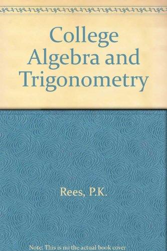 Book College Algebra With Trigonometry free