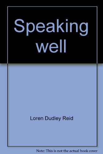 Book Speaking well (McGraw-Hill series in speech) free