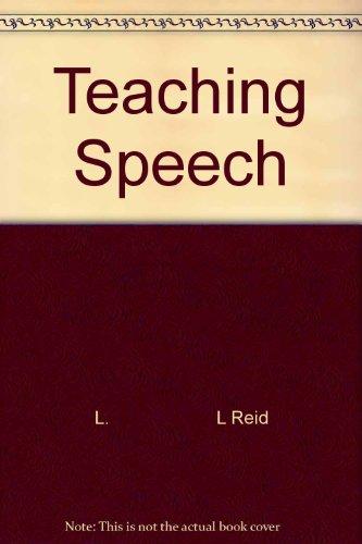 Book Teaching Speech (mcgraw-hill Series In Speech) free