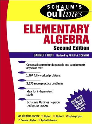 Book Schaum's Outline of Elementary Algebra free