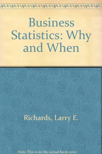Book Business Statistics: Why And When free