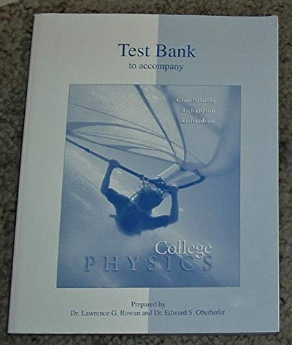 Book Printed Test Bank to Accompany College Physics free