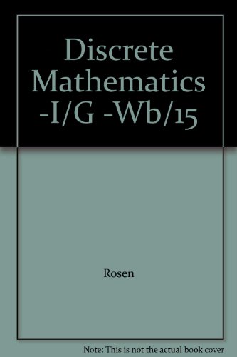 Book Discrete Mathematics -i/g -wb/15 free