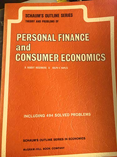 Book Schaum's Outline of Theory and Problems of Personal Finance and Consumer Economics (Schaum's outline series) free