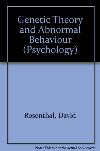 Book Genetic Theory and Abnormal Behavior. (Psychology) free
