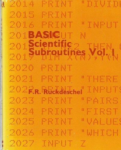 Book Basic Scientific Subroutines free