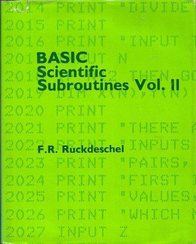 Book Basic Scientific Subroutines: 002 free