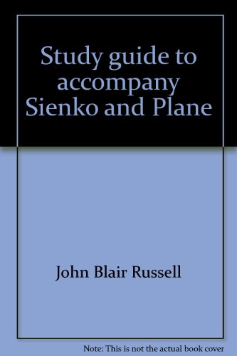 Book Study Guide To Accompany Sienko And Plane: Chemical Principles And Properties free