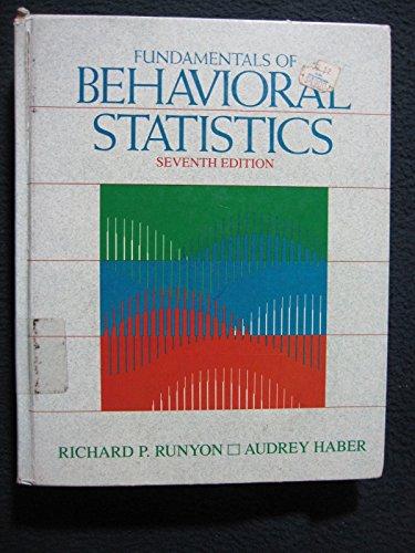 Book Fundamentals of Behavioral Statistics free