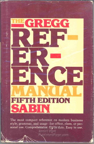 Book The Gregg Reference Manual free