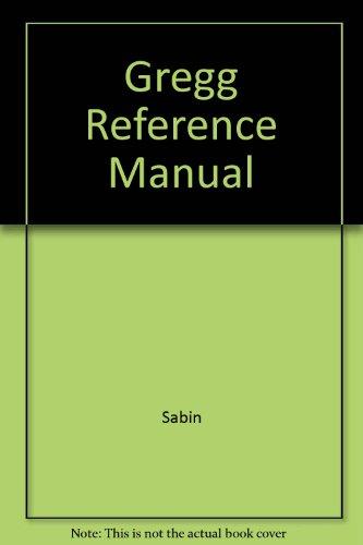 Book The Gregg Reference Manual free