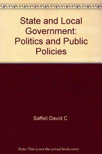 Book State and Local Government: Politics and Public Policies free