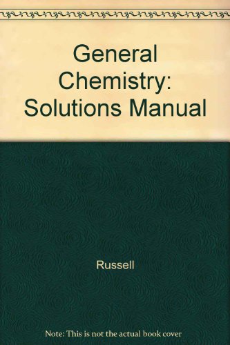 Book General Chemistry: Solutions Manual free