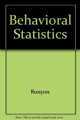 Book Behavioral Statistics free