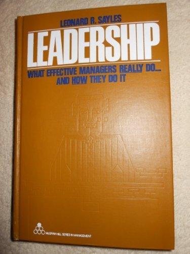 Book Leadership: What effective managers really do ... and how they do it (McGraw-Hill series in management) free