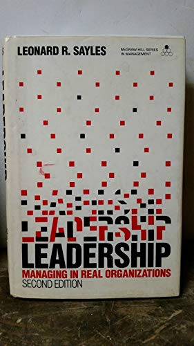 Book Leadership: Managing in real organizations (McGraw-Hill series in management) free