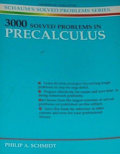 Book 3000 Solved Problems in Precalculus (Schaums Solved Problems Series) free