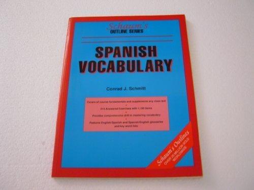 Book Schaums Outline of Spanish Vocabulary (Schaum's Outline Series) free