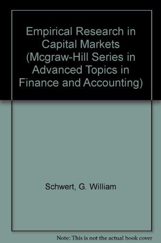 Book Empirical Research in Capital Markets (McGraw-Hill Series in Advanced Topics in Finance and Accounting) free