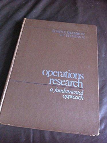 Book Operations research: A fundamental approach free