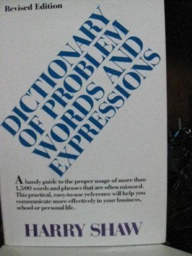 Book Dictionary of Problem Words and Expressions by Harry Shaw (1987-02-03) free