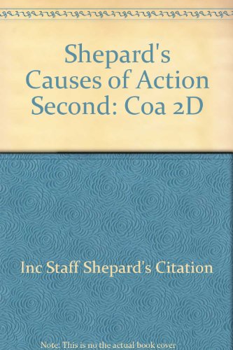 Book Shepard's Causes of Action free