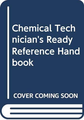 Book Chemical technicians' ready reference handbook free