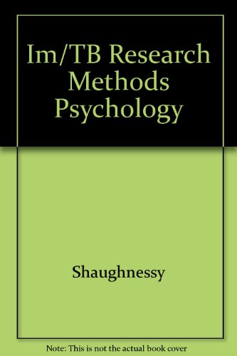 Book Im/tb Research Methods Psychology free