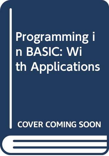 Book Programming In Basic,: With Applications free