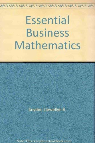 Book Essential Business Mathematics free