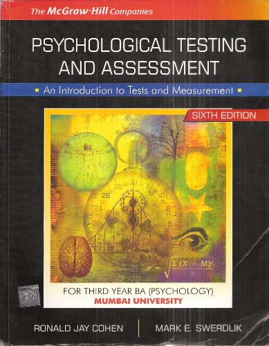 Book Psychological Testing and Assessment: An Introduction to Tests and Measurement Sixth Edition (For Third Year BA - Psychology, Mumbai University) free