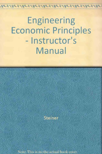 Book Engineering Economic Principles - Instructor's Manual free