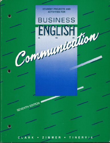 Book Business English And Communication: Student Projects And Activities free