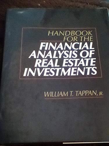 Book Handbook for the Financial Analysis of Real Estate Investments free