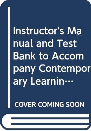 Book Instructor's Manual and Test Bank to Accompany Contemporary Learning Theory and Research free