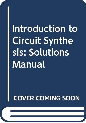 Book Introduction to Circuit Synthesis: Solutions Manual free