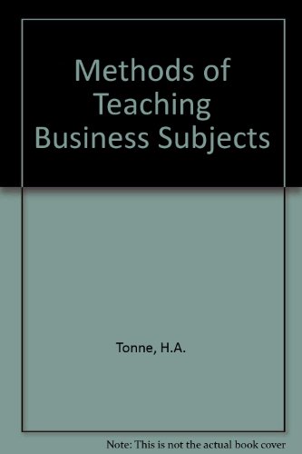 Book Methods of Teaching Business Subjects free