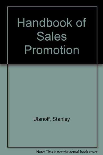 Book Handbook of Sales Promotion free