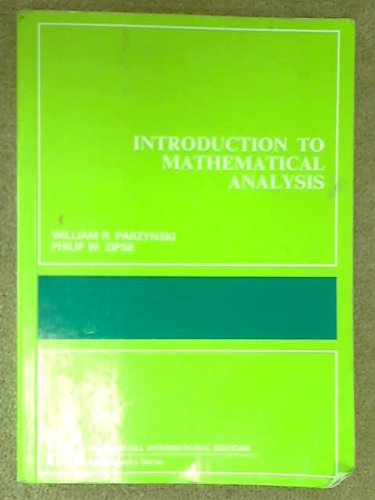 Book Introduction To Mathematical Analysis free