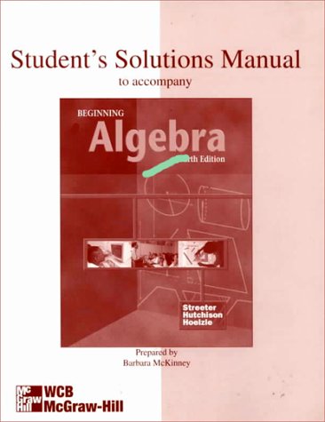 Book Student's Solutions Manual to Accompany: Beginning Algebra free