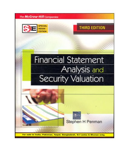 Book Financial Statement Analysis and Security Valuation (Special Indian Edition) Edition: Third free