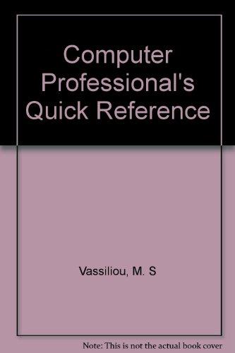 Book Computer Professional's Quick Reference free