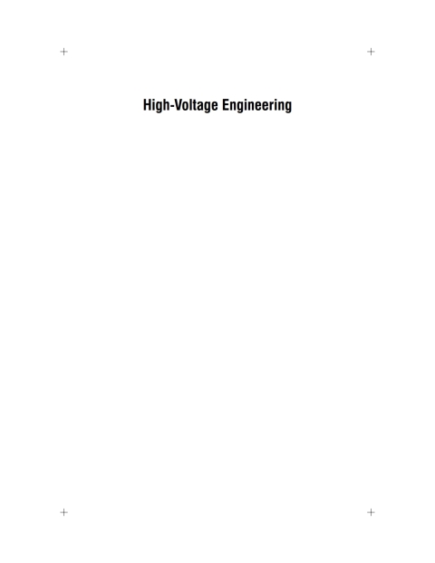 Book High-Voltage Engineering free