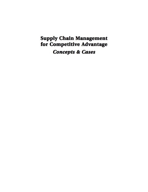 Book Supply Chain Management free
