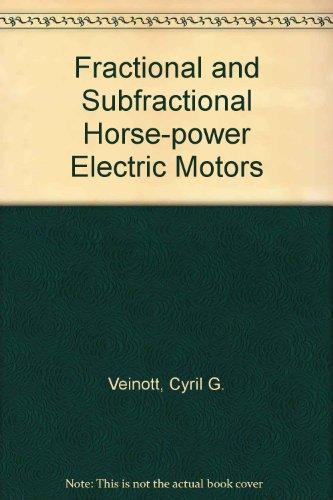 Book Fractional and Subfractional Horsepower Electric Motors free