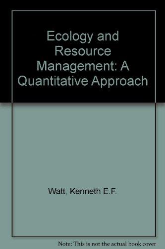 Book Ecology and resource management: a quantitative approach free
