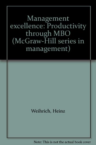 Book Management Excellence: Productivity Through Mbo (mcgraw-hill Series In Management) free